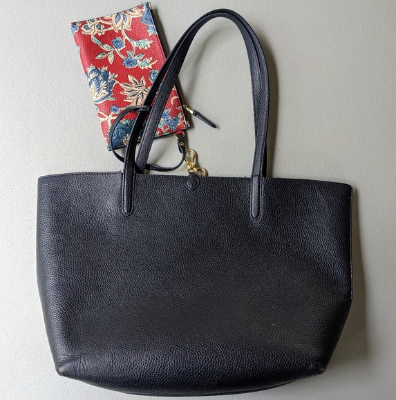 Large Reversible Ralph Lauren Navy/Floral Tote - Picture 6 of 9
